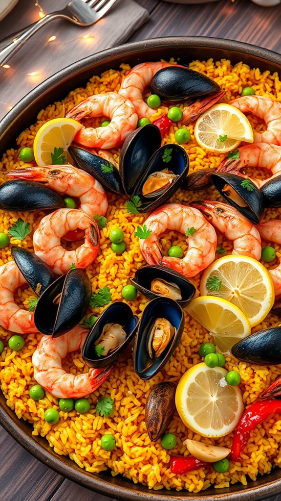 fresh seafood seasonal paella