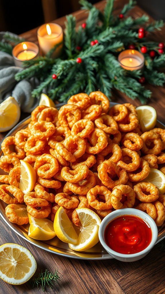 fried calamari with marinara
