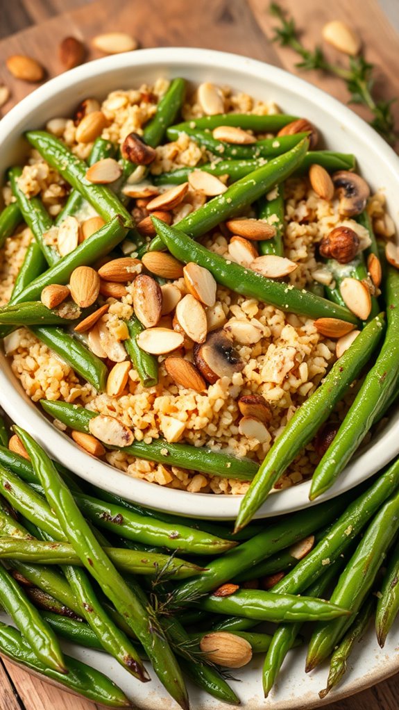 garlic almond roasted green beans