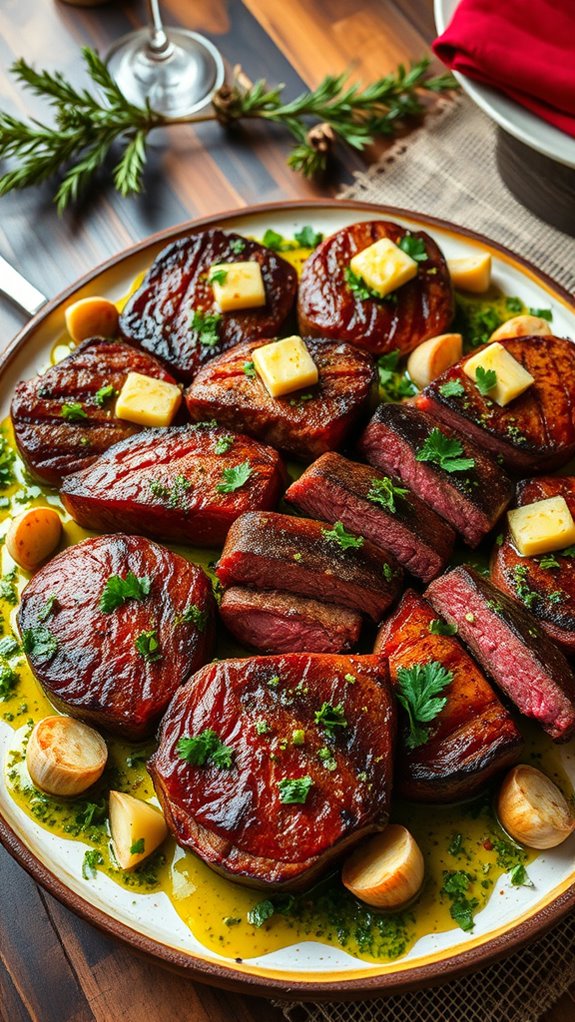 garlic butter chimichurri steak