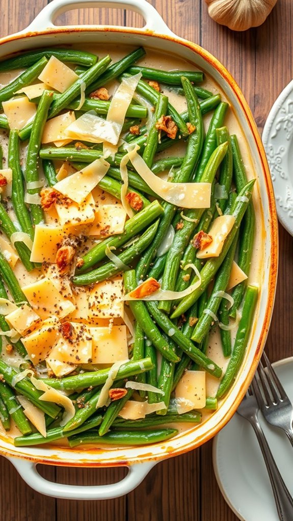 garlic butter green bean casserole