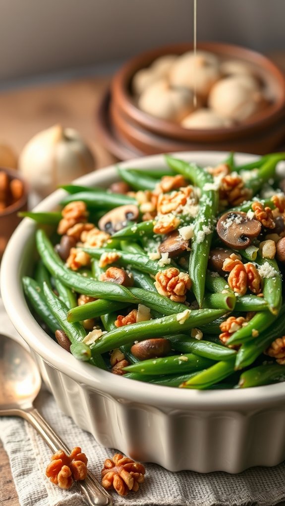 garlic butter green bean casserole