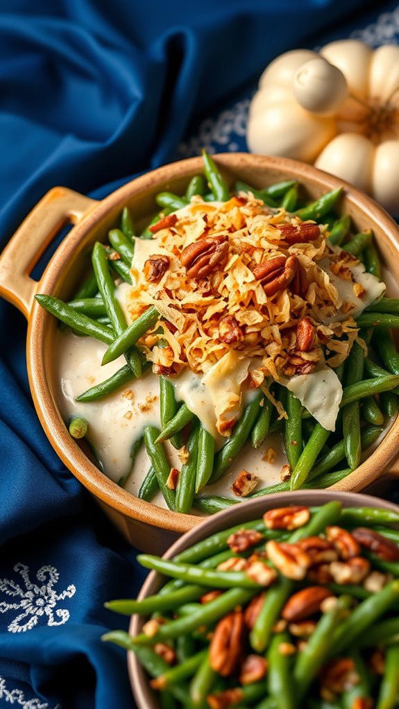 garlic cream green beans casserole