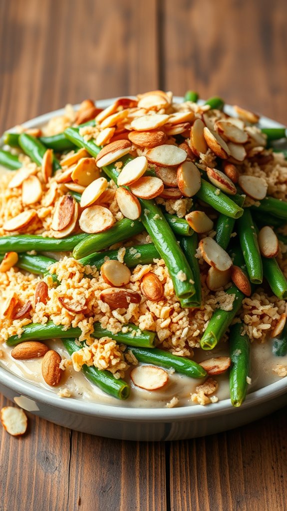 garlic herb almond topping