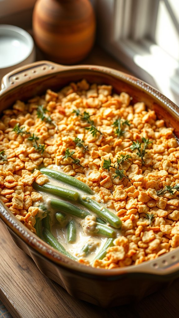 garlic herb green bean casserole