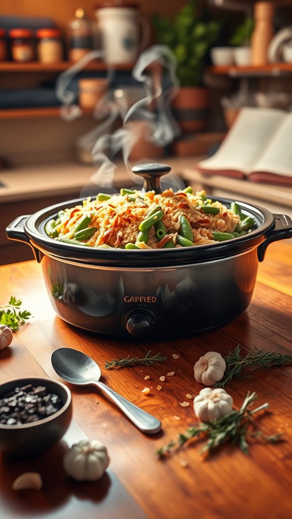 garlic herb green bean casserole