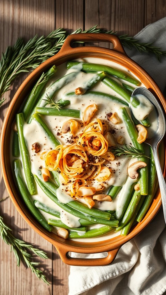 garlic herb green bean casserole