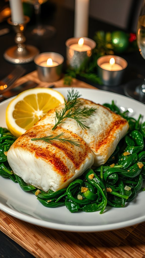 garlic infused vibrant spinach side