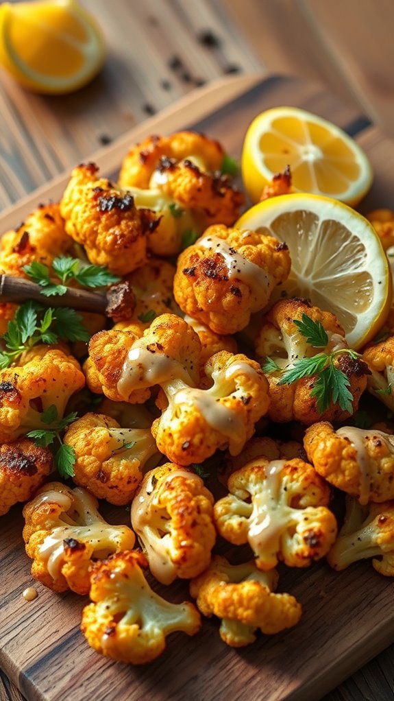 garlic parmesan cauliflower delight