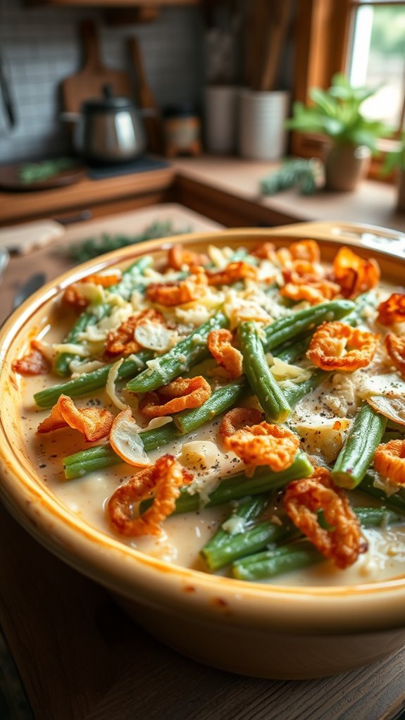 garlic parmesan green bean casserole