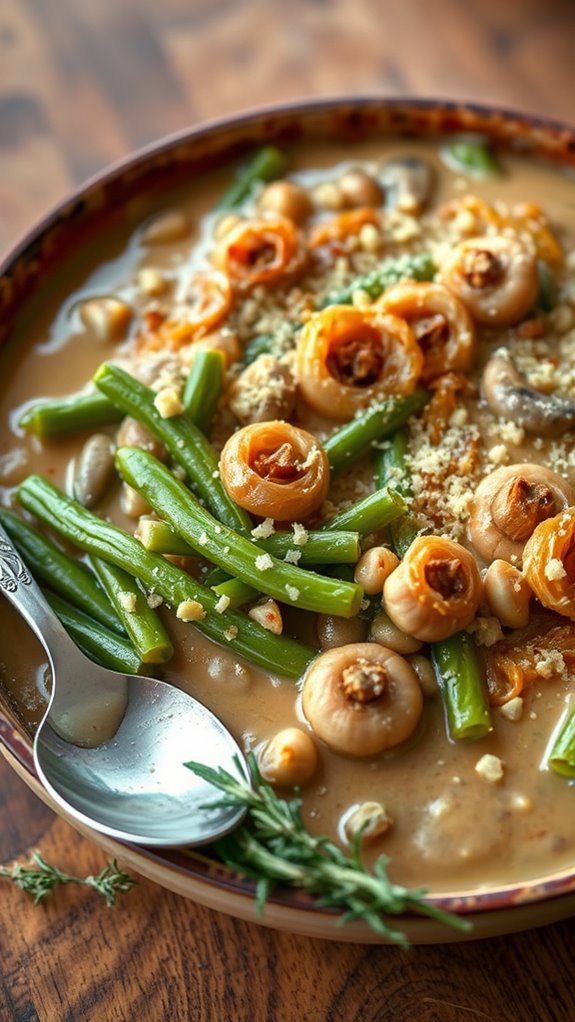 garlic parmesan green bean casserole