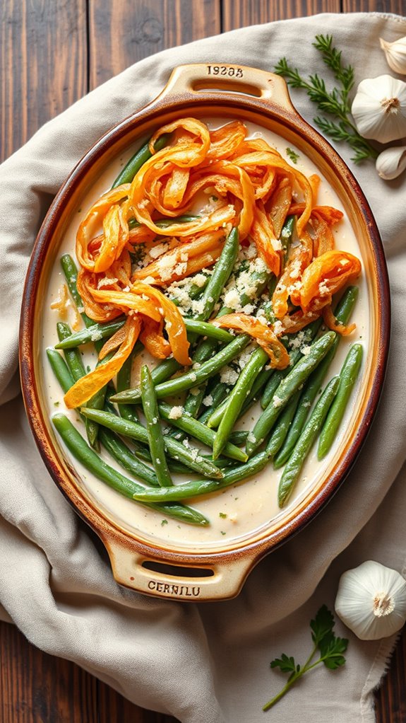 garlic parmesan green bean casserole