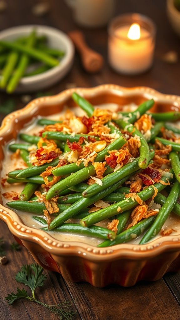 garlic parmesan green bean casserole