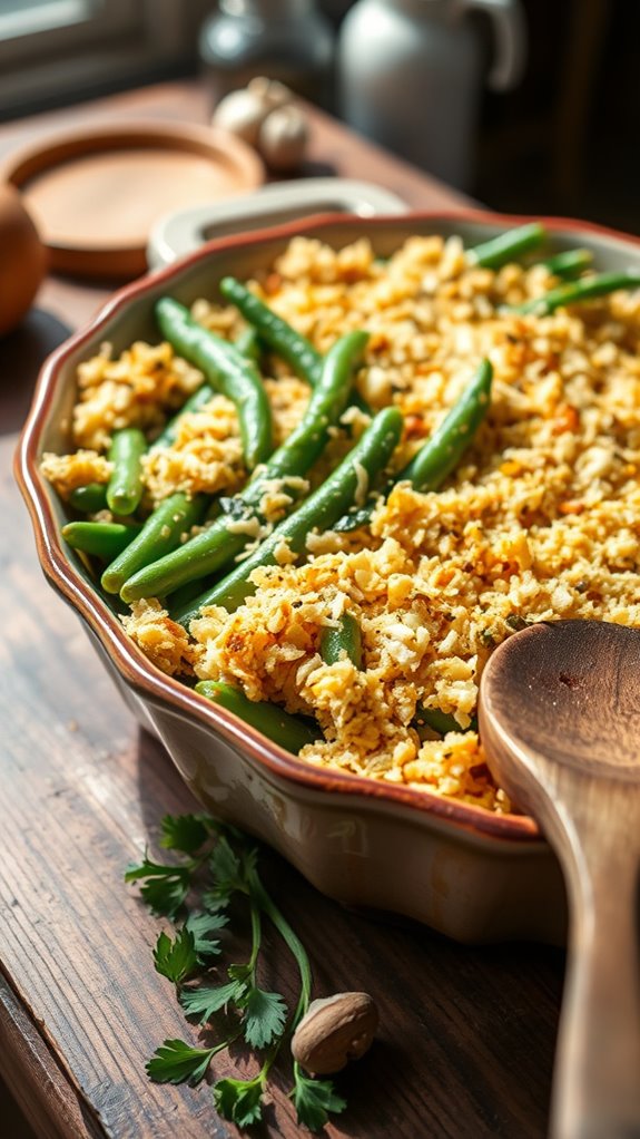 garlic parmesan green bean casserole