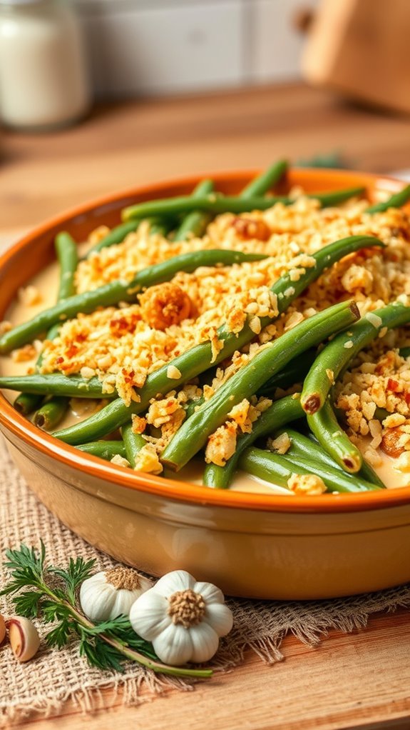 garlic parmesan green bean casserole