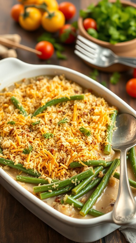 garlic parmesan green bean casserole