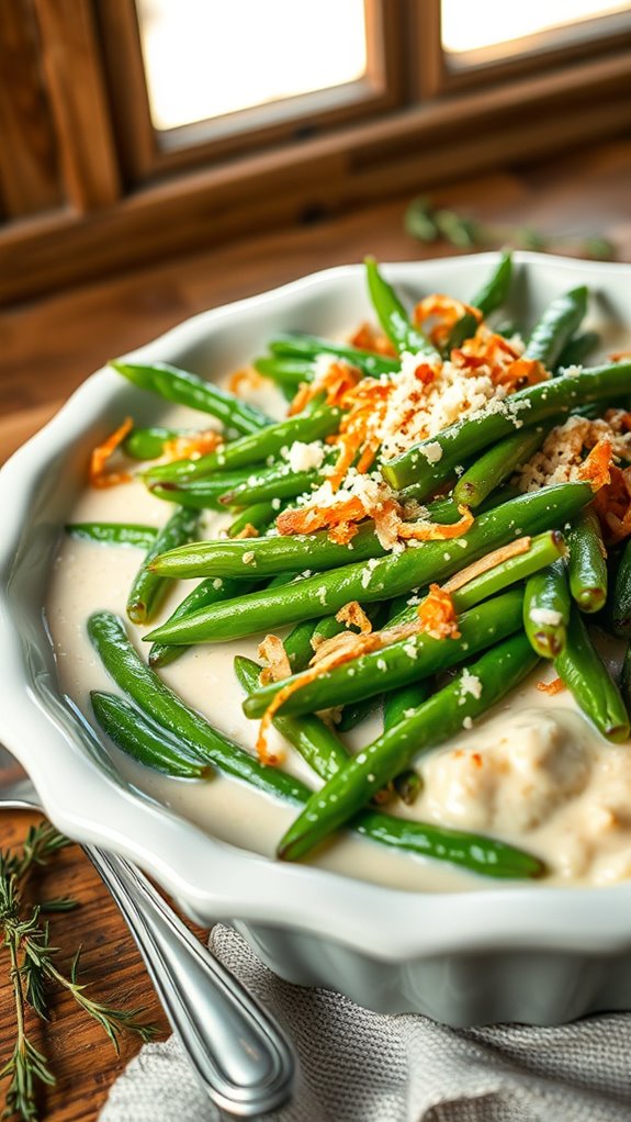 garlic parmesan green bean casserole
