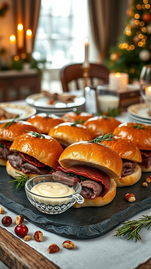 garlic rosemary beef sliders