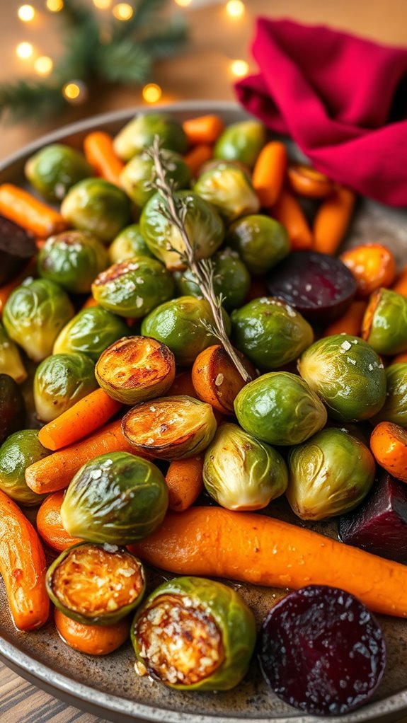 garlic thyme roasted brussels sprouts