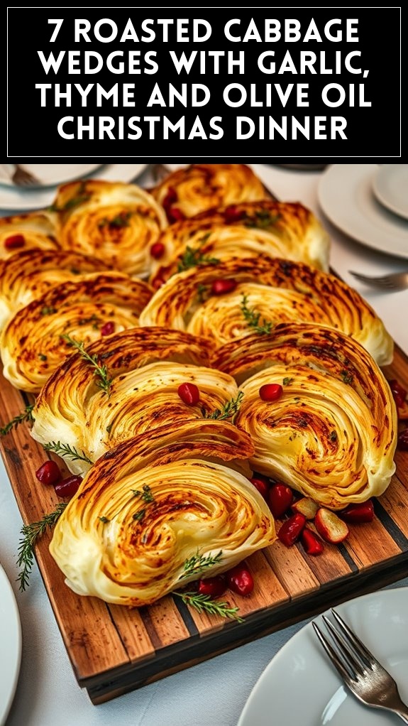 garlic thyme roasted cabbage