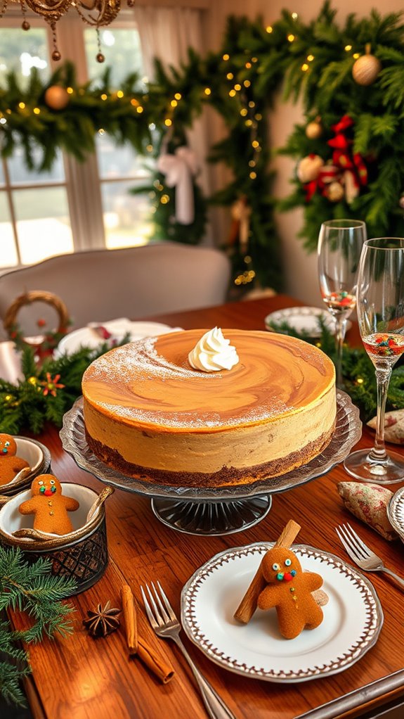 gingerbread cheesecake holiday dessert