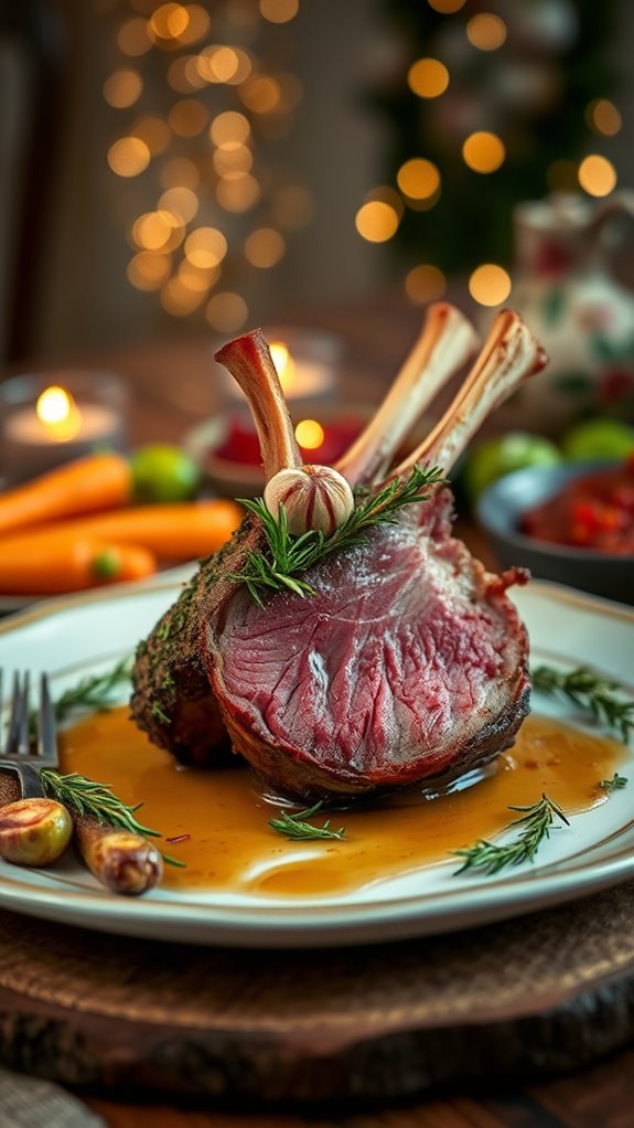 gourmet herb crusted rack of lamb