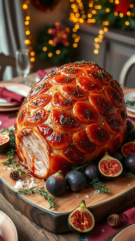 gourmet holiday herb crusted ham