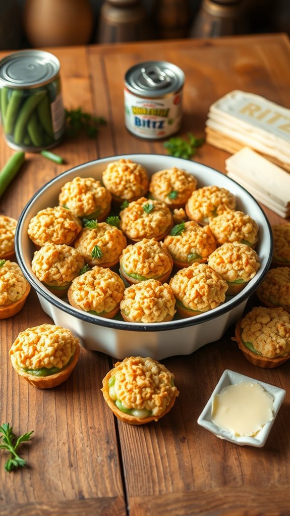 green bean casserole bites