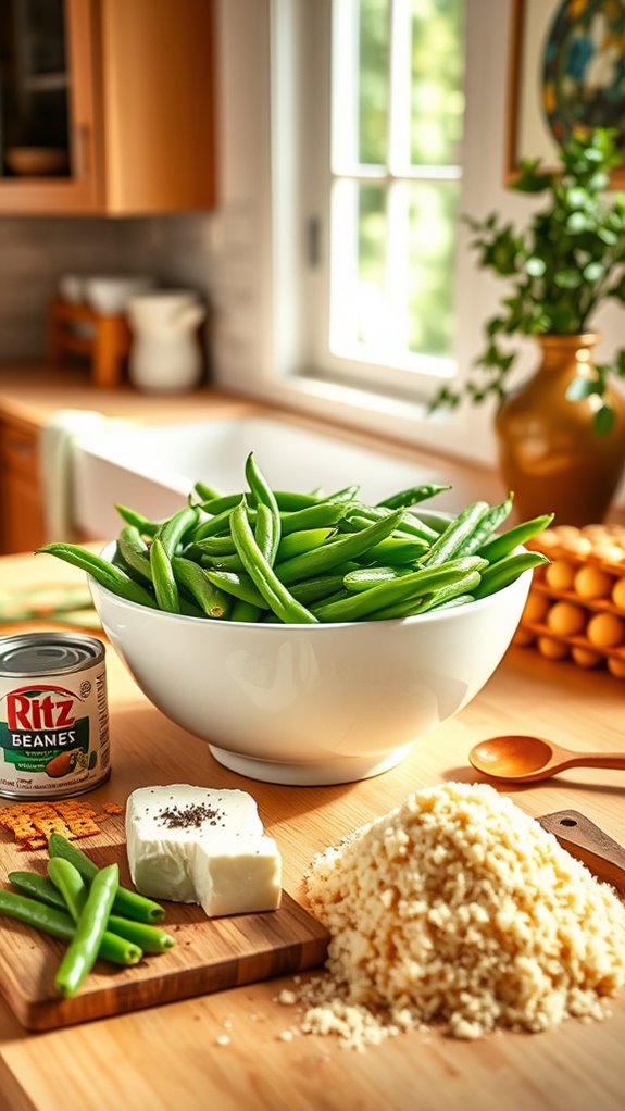 green bean casserole bites preparation