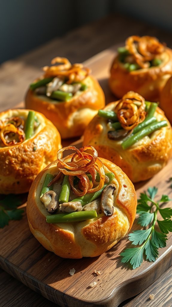 green bean casserole bread bowls