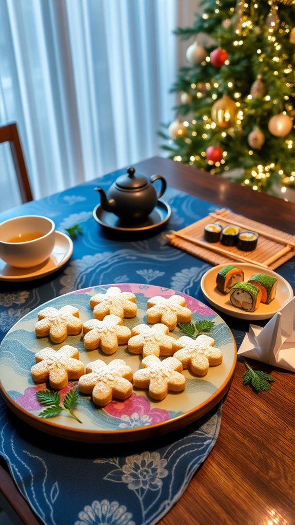 green tea shortbread cookies