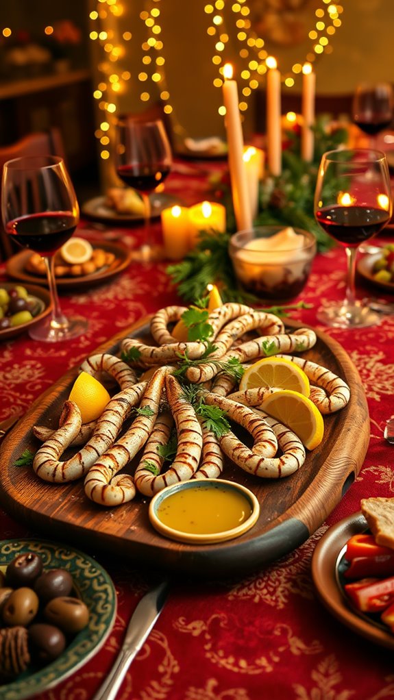 grilled calamari with marinade