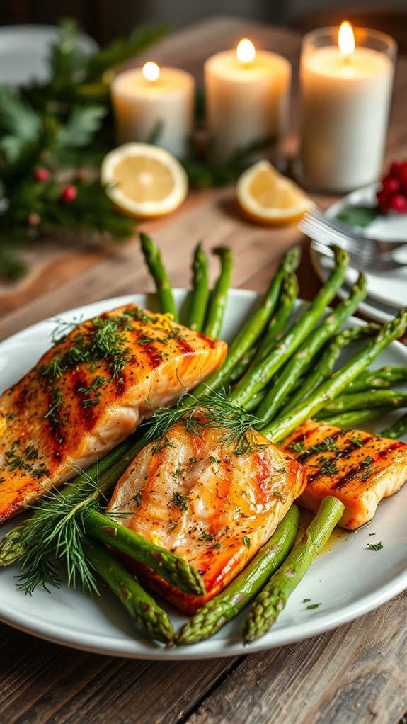 grilled salmon with asparagus