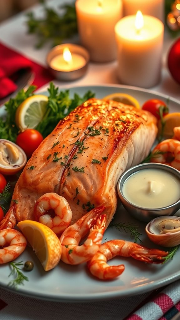 grilled salmon with herb butter