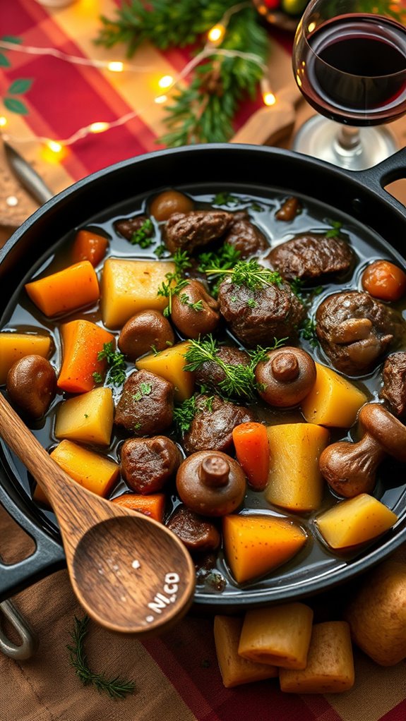 hearty herb infused beef stew