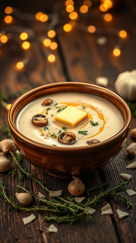 hearty mushroom thyme soup