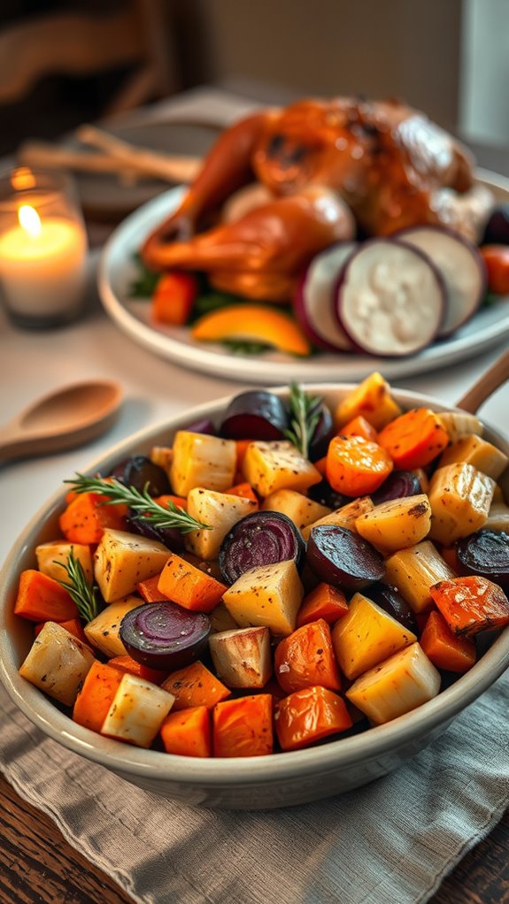 hearty roasted root vegetables