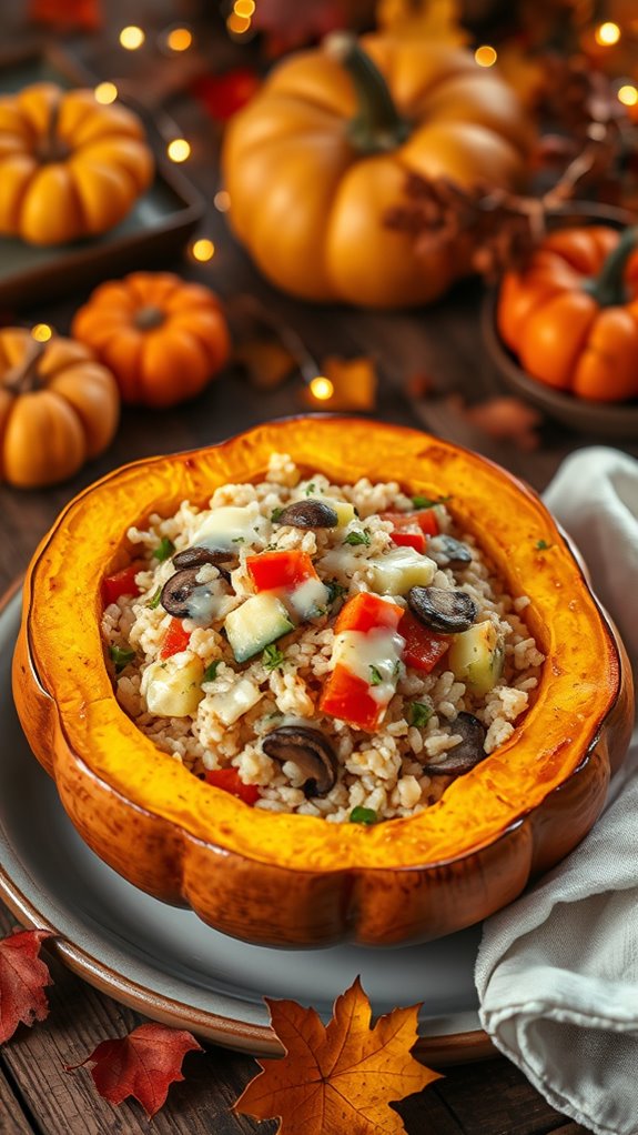 hearty stuffed autumn squash
