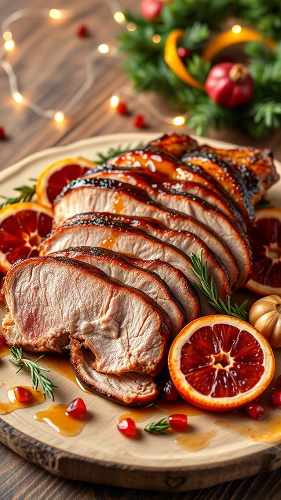 herb brined duck with glaze