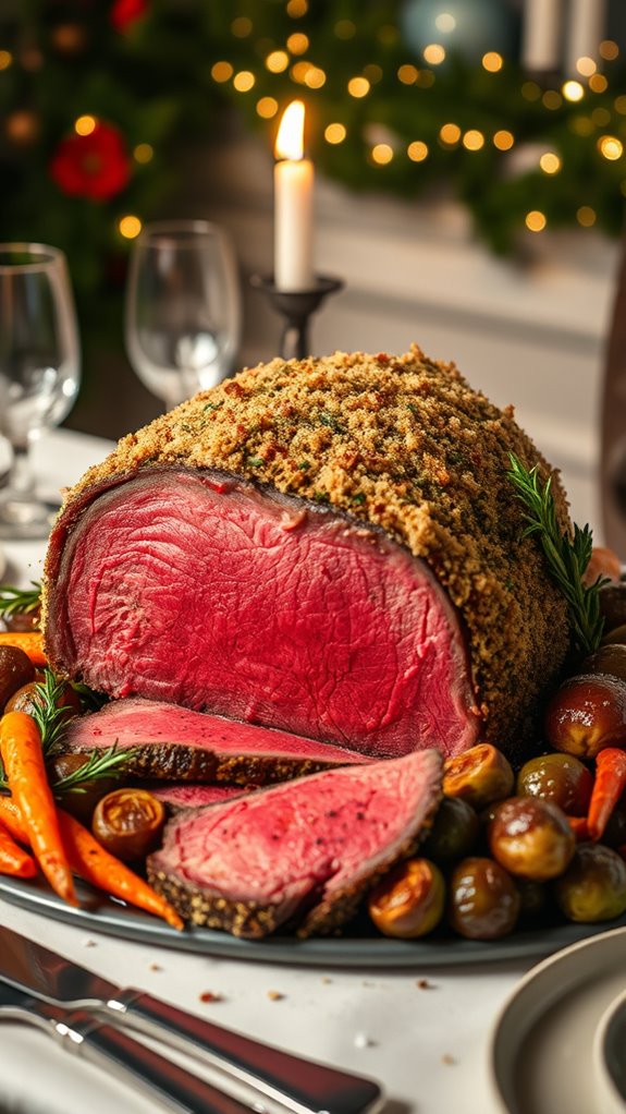 herb crusted beef rib roast