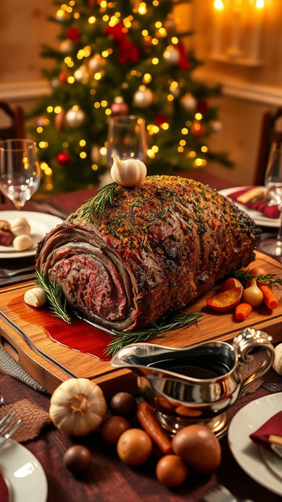 herb crusted beef rib roast