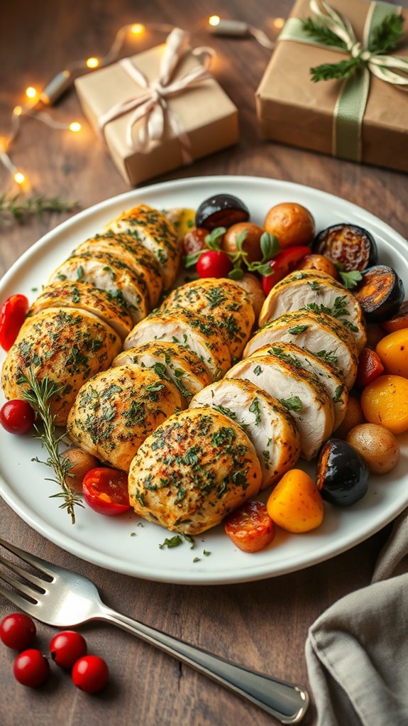 herb crusted chicken presentation tips