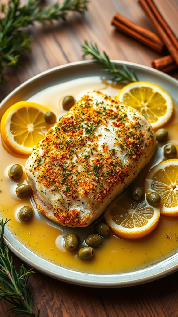 herb crusted cod with garlic