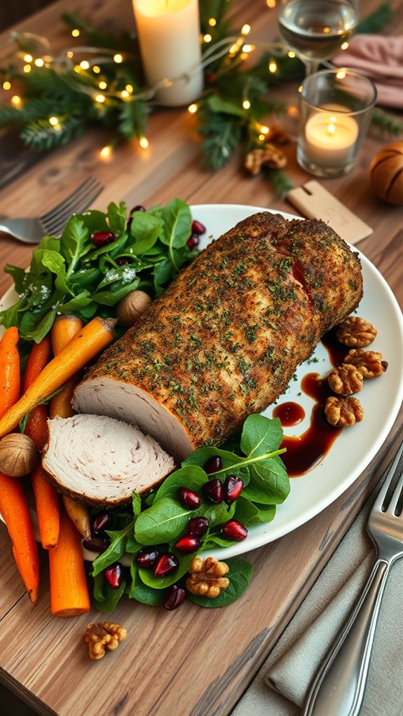 herb crusted festive pork tenderloin