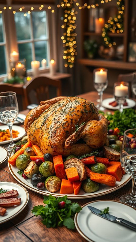 herb crusted juicy roast chicken