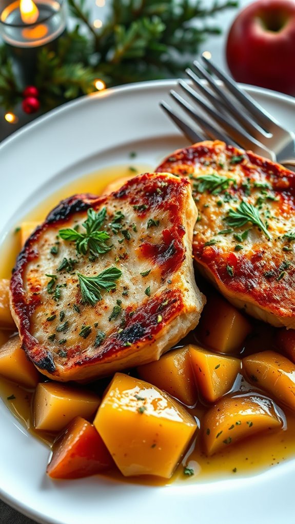 herb crusted pork chops recipe