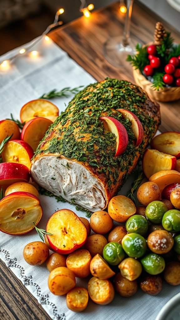 herb crusted pork loin recipe