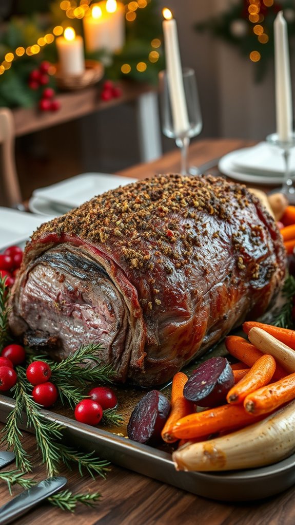 herb crusted spicy beef roast