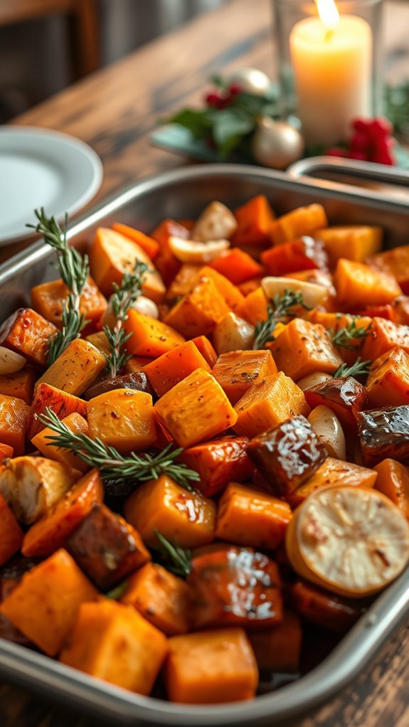 herb infused balsamic vegetable bake