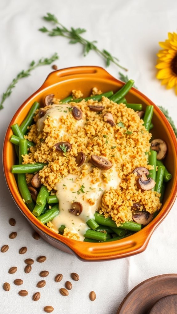 herb infused green bean casserole